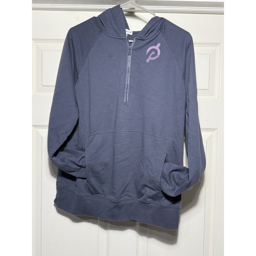 Peloton Women's Quarter Zip Jacket Blue Hoodie Size M Comfort Sweater Comfort‎ - Picture 2 of 7